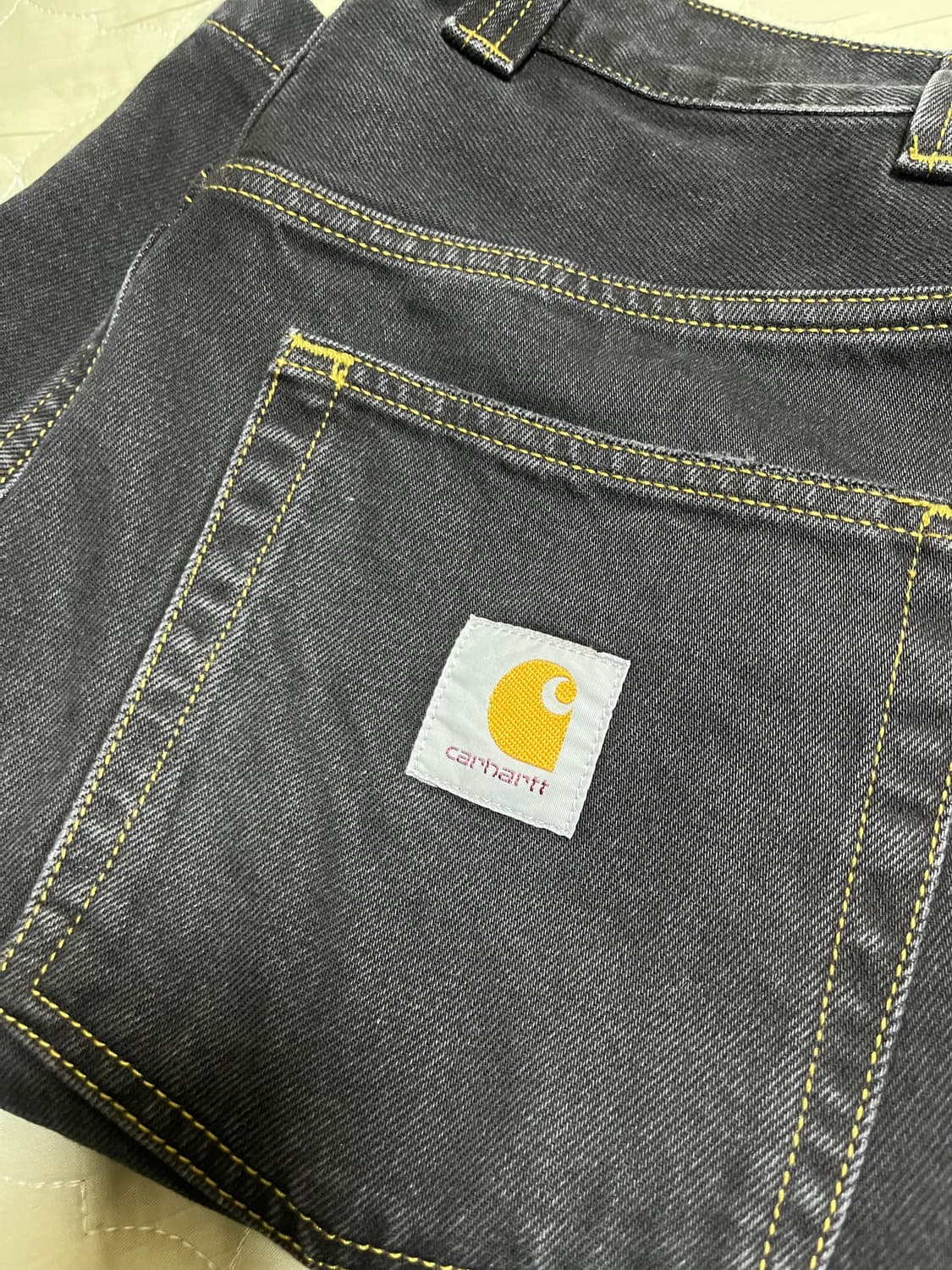 (S) 칼하트윕 브랜든 쇼츠 블랙 스톤 워시드 상품이미지2