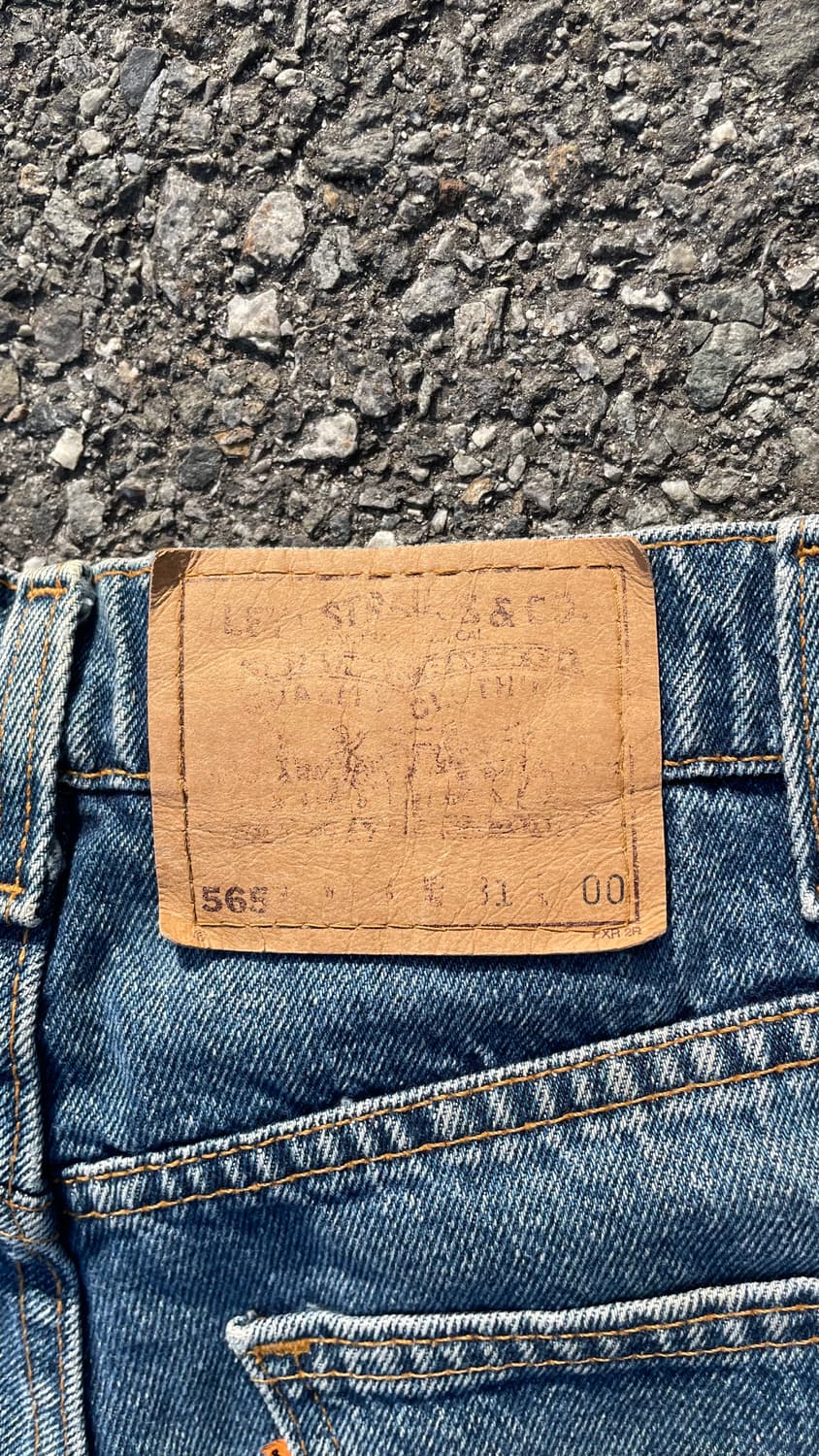 90‘s usa 리바이스 565 와이드 레그 데님 상품이미지5