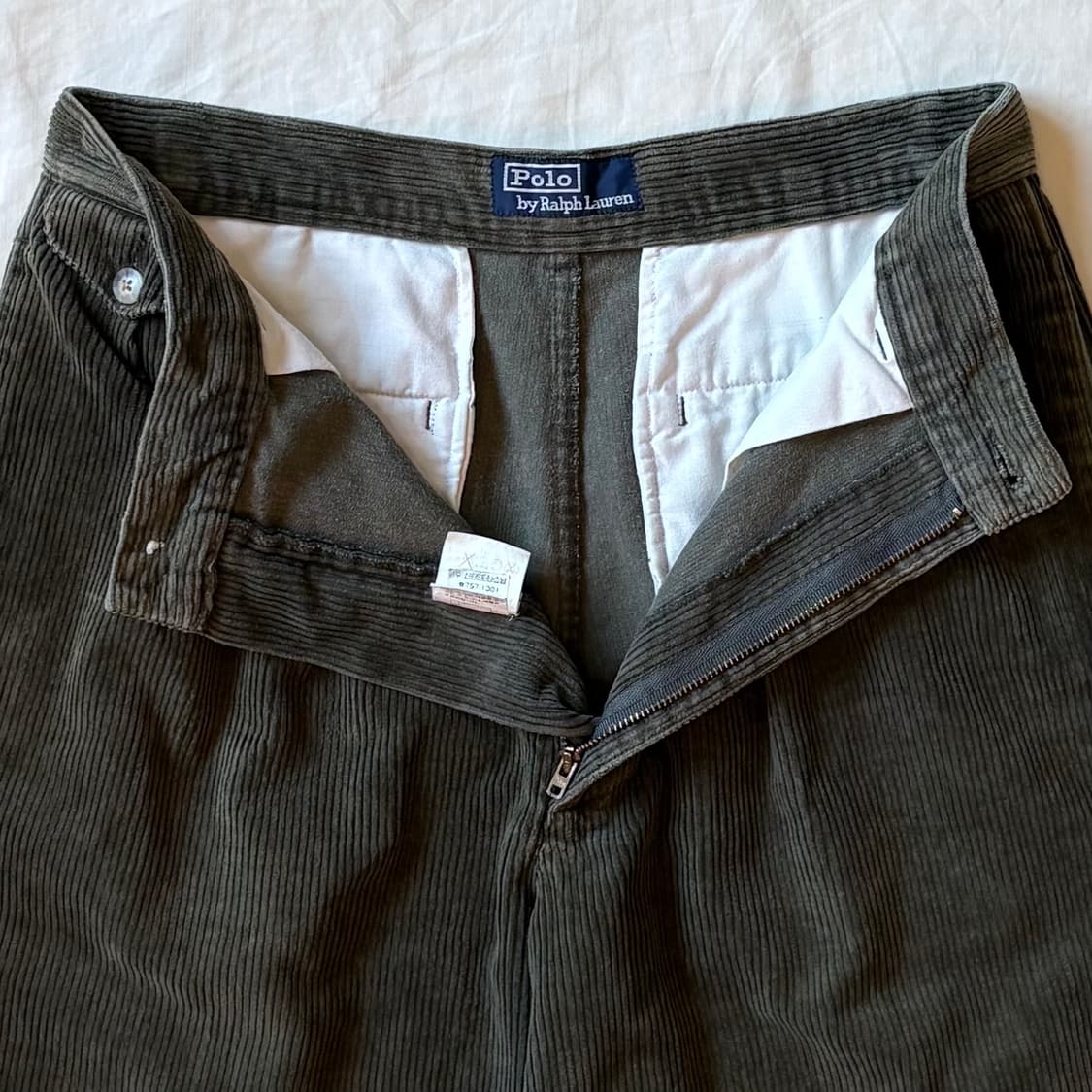 [ 30 ] 90s 폴로 랄프로렌 OG 투턱 코듀로이 커프 팬츠 상품이미지5