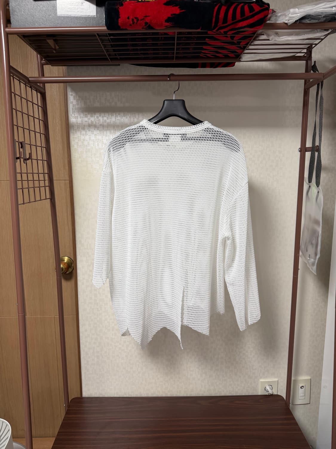 꼼데가르송 블랙 매쉬 반팔 상품이미지2