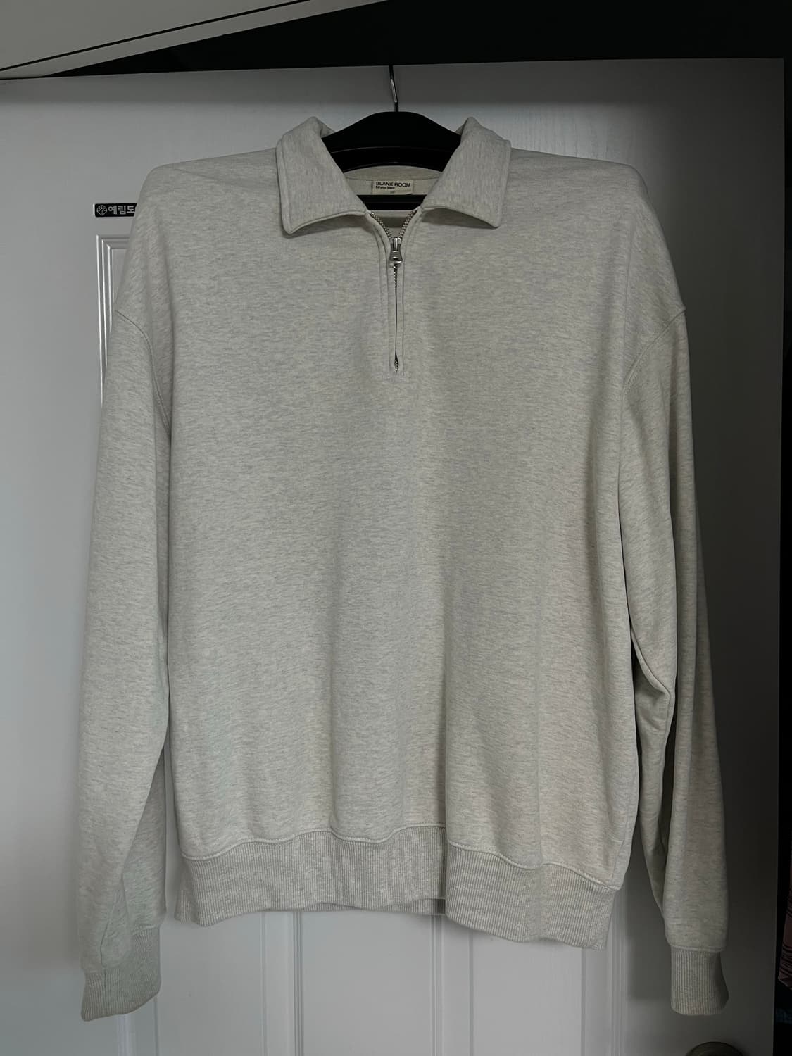 블랭크룸 하프집업 스웻셔츠(오트밀) 상품이미지2