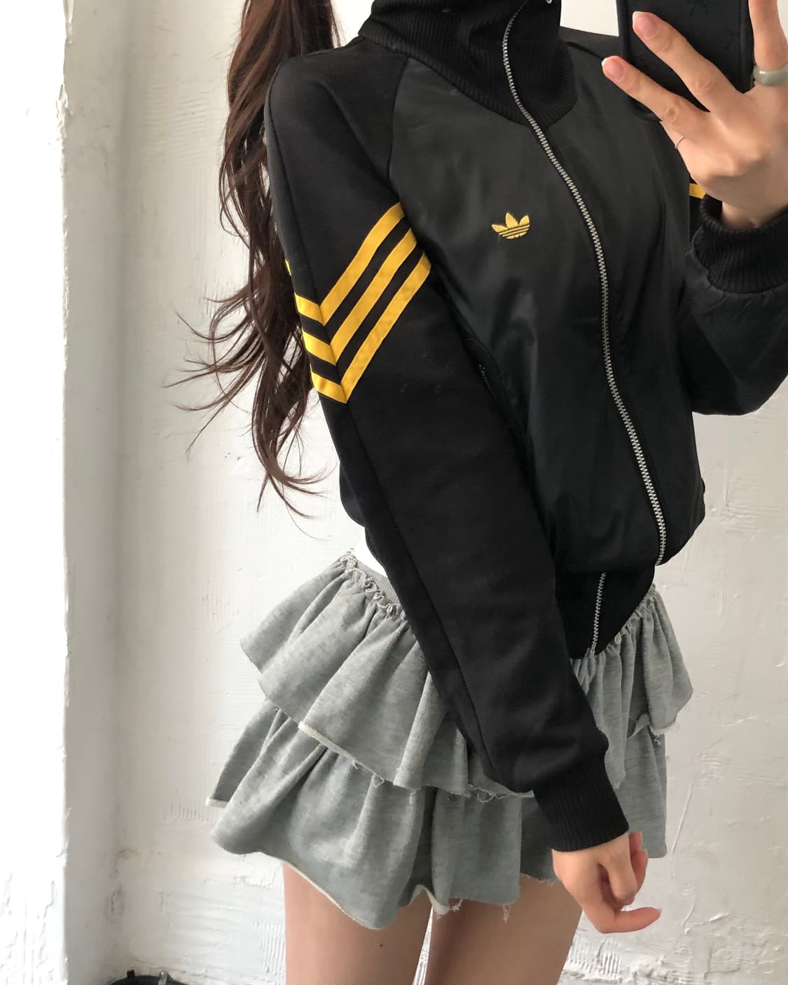 Adidas 아디다스 윈터 더블 옐로우/블랙 컬러 트랙 자켓 상품이미지1