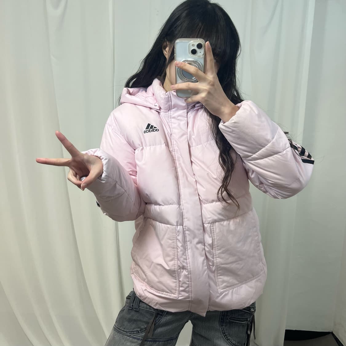 Adidas Light Pink Down Padding 상품이미지2