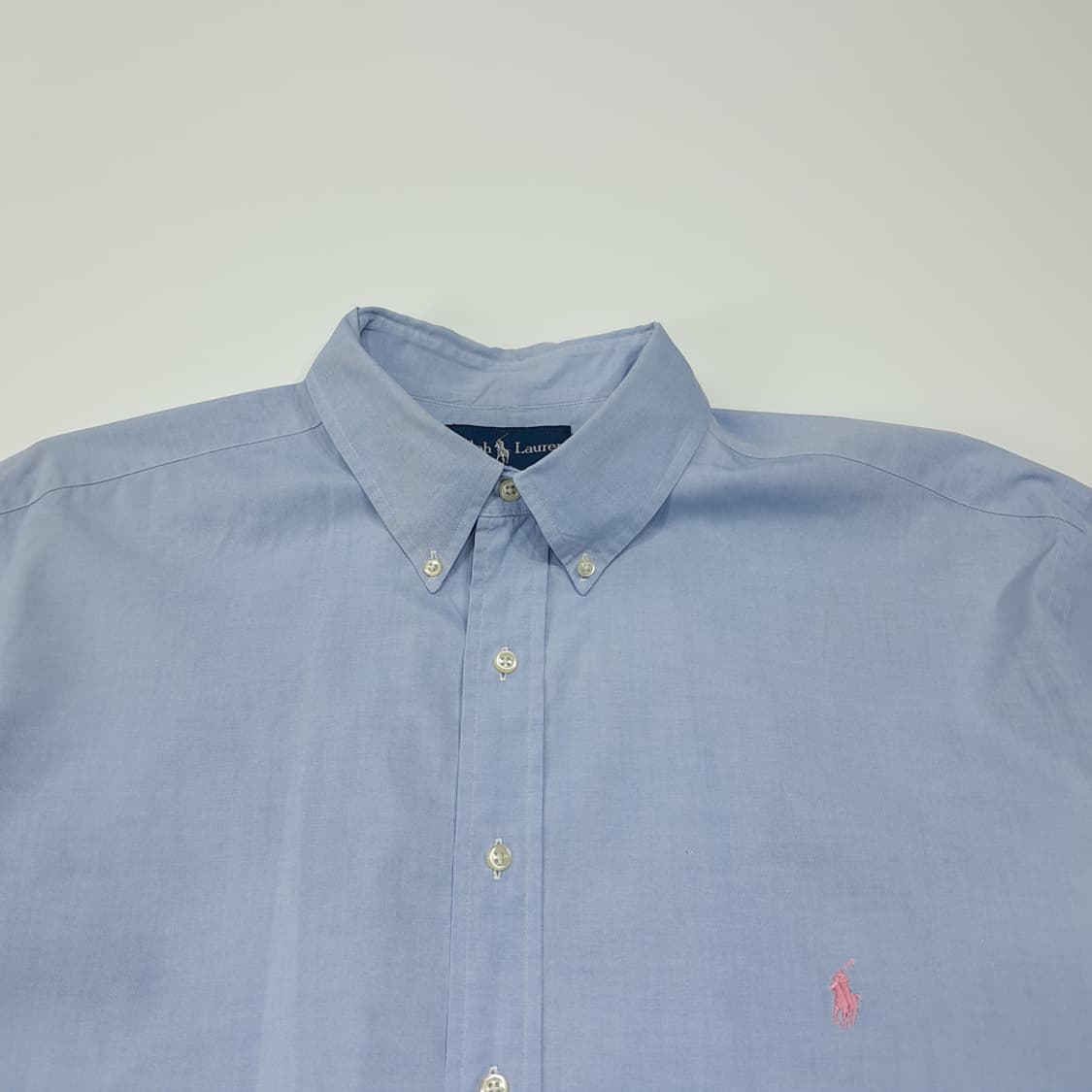 CL606 2XLT 폴로 90s 홍콩판 핑크포니 스카이블루 셔츠 남방 상품이미지2