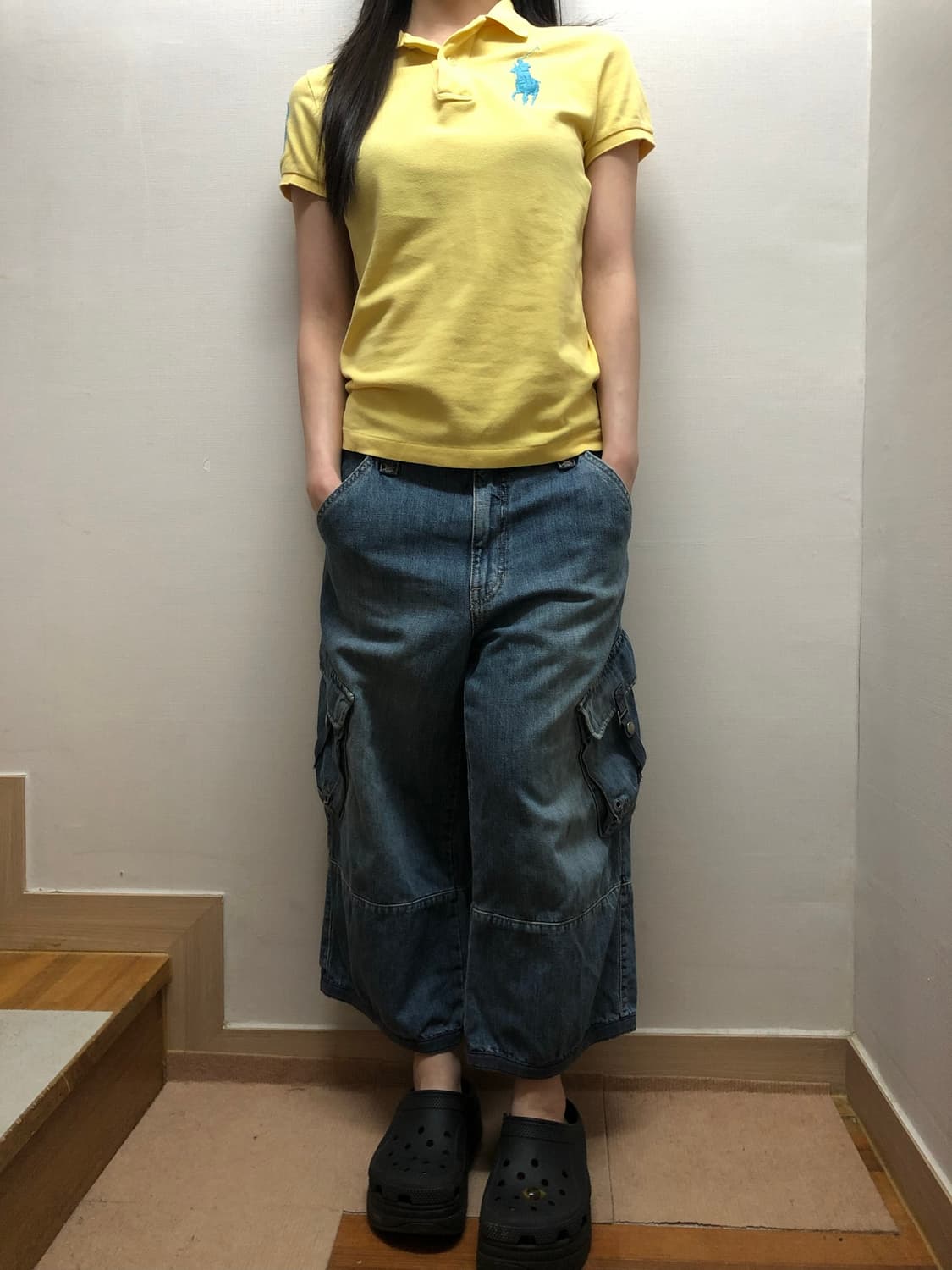 빈티지 게스 데님 카고 버뮤다 팬츠 상품이미지6