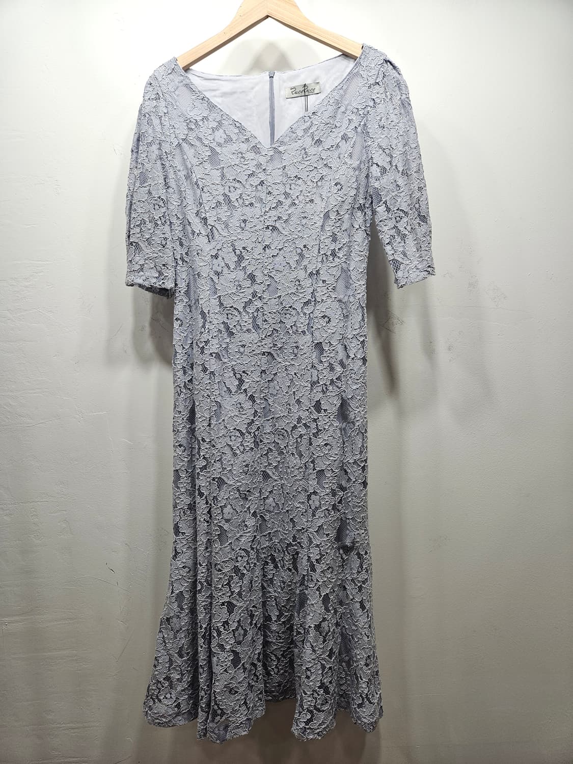 루코루코 레이스 롱원피스 블루그레이 상품이미지5