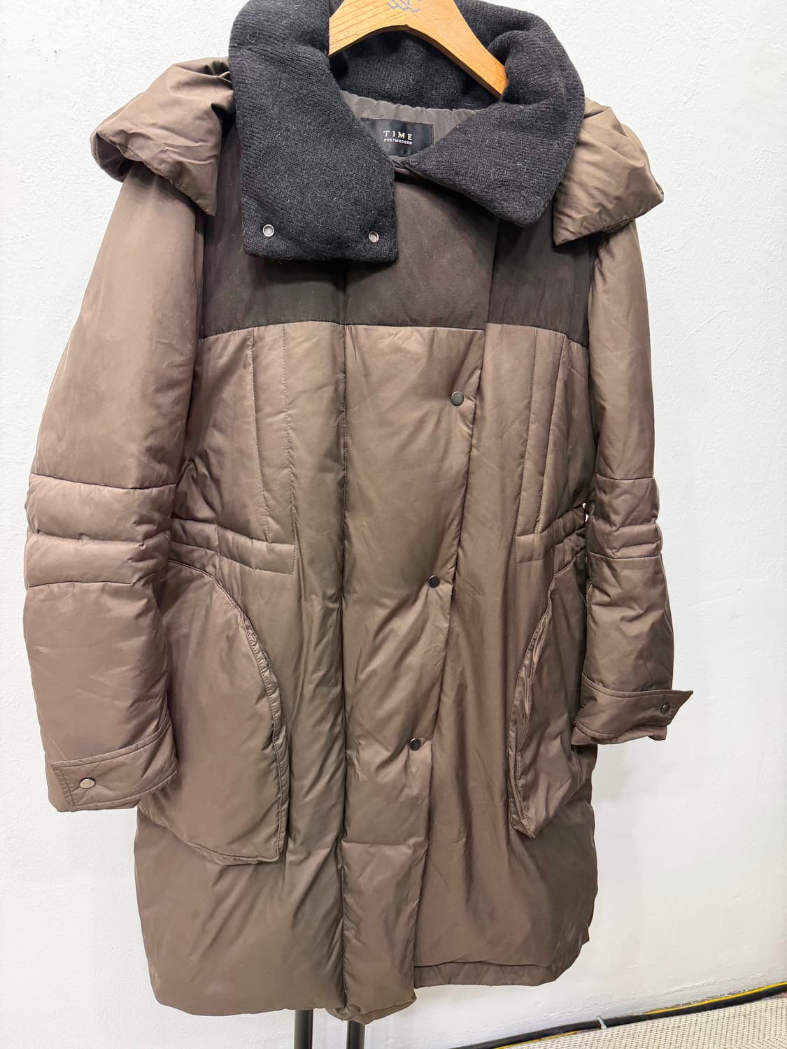 정품) TIME 타임 한섬 브라운 패딩 82 상품이미지2