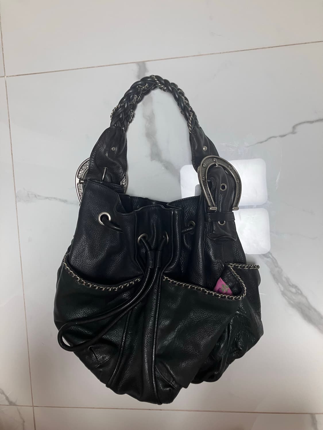 Y2K 갸루 빈티지 가방 홀스빗 웨스턴 버클 숄더백 상품이미지1