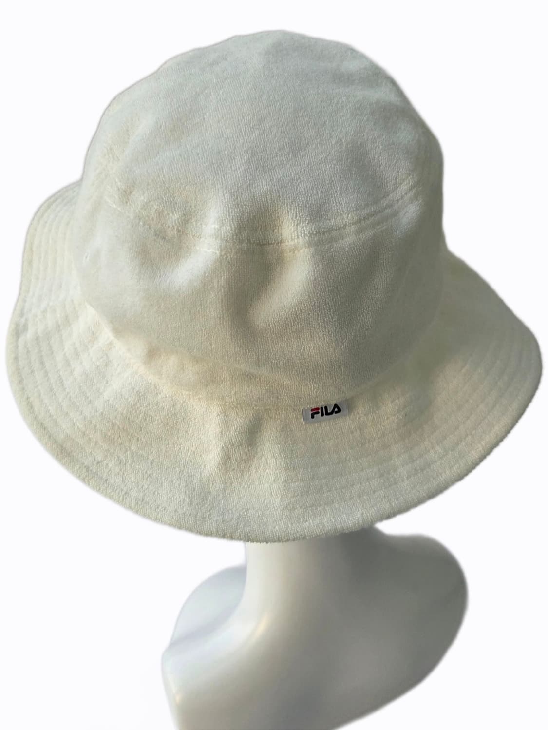 휠라 화이트 로고 버킷햇 타올지 상품이미지2