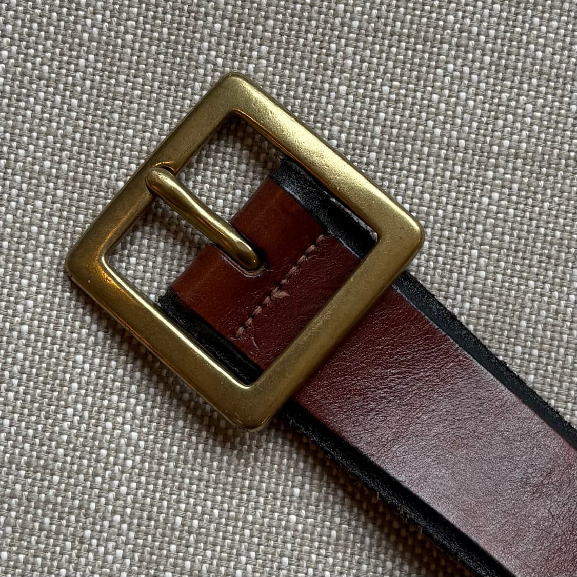 [28-29] 80s USA G.H.BASS 브라운 레더 솔브 버클 벨트 상품이미지4