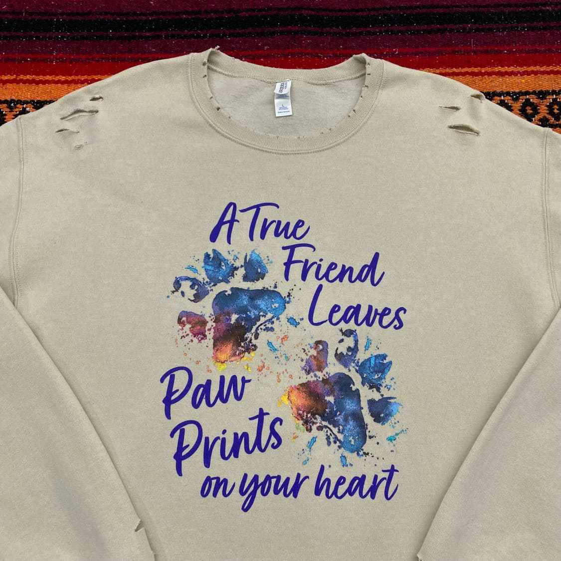 미국 빈티지 져지스 뜯김 맨투맨 상품이미지2