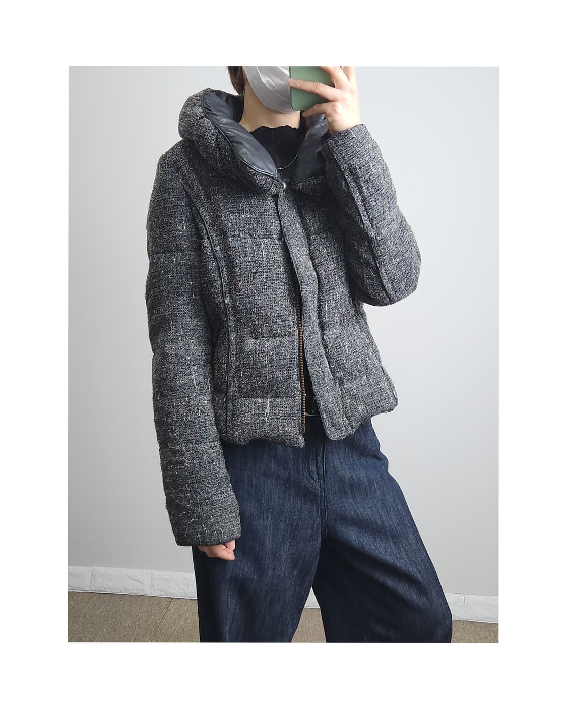 다운 니트 패딩 자켓 상품이미지1