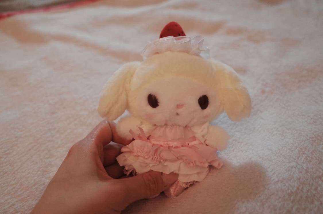 산리오 딸기 휘핑 케이크 마이멜로디 쇼트케이크 마스코트 인형 상품이미지2