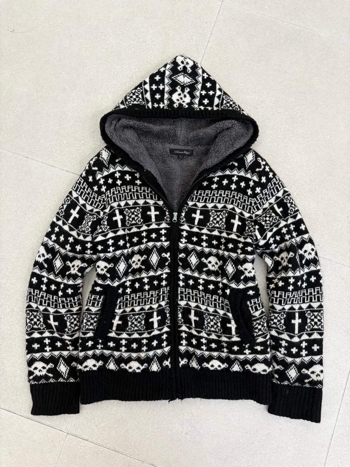 해골 노르딕 후드집업 상품이미지2