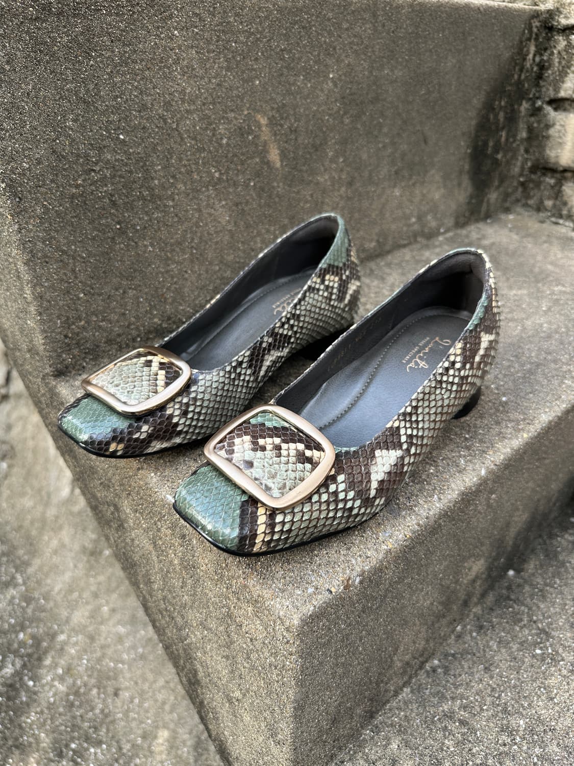 Vintage camo crocodile texture shoes 상품이미지3