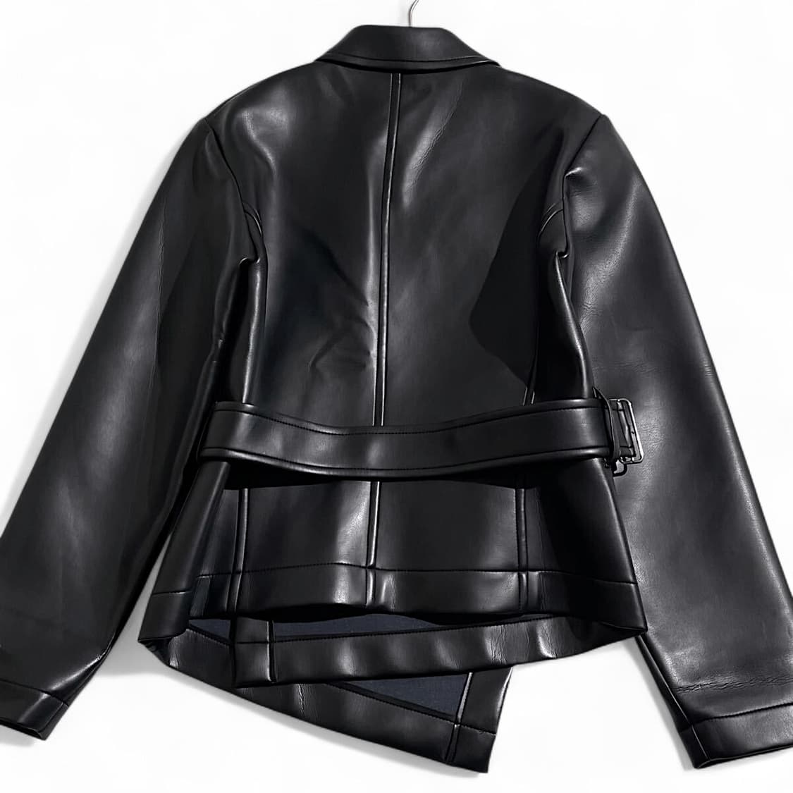 꼼데가르송 레이디스 가죽 벨티드 라이더 자켓 상품이미지2