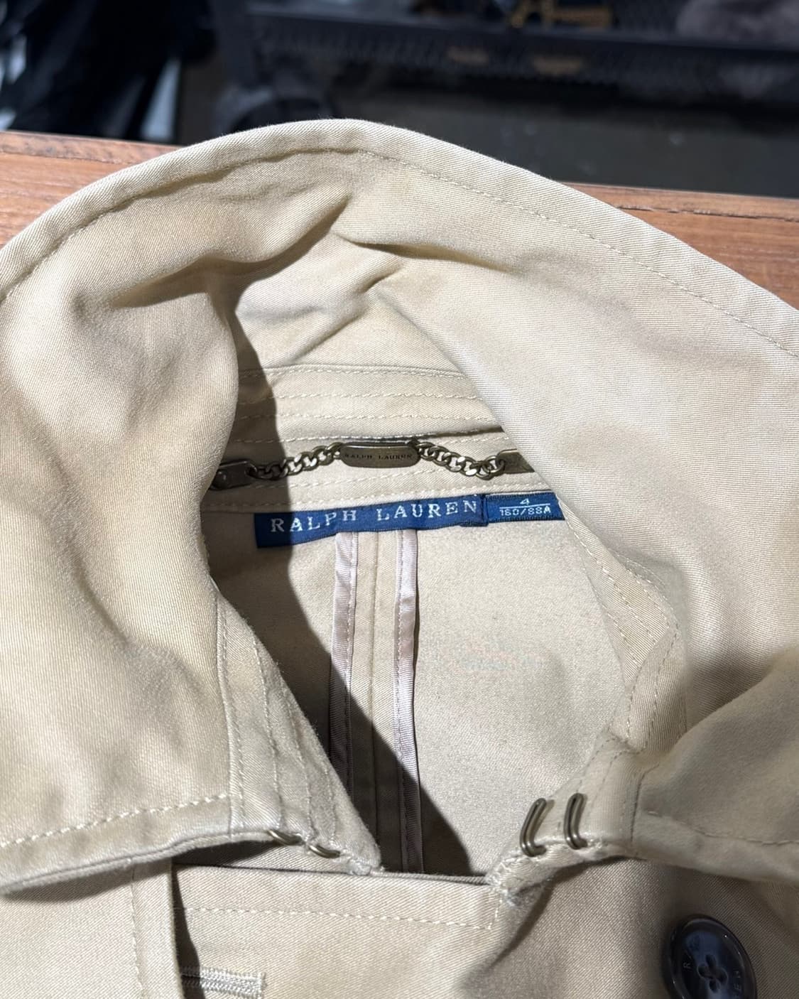 랄프로렌 베이지 더블 브레스트 쇼츠 트렌치 코트 상품이미지8