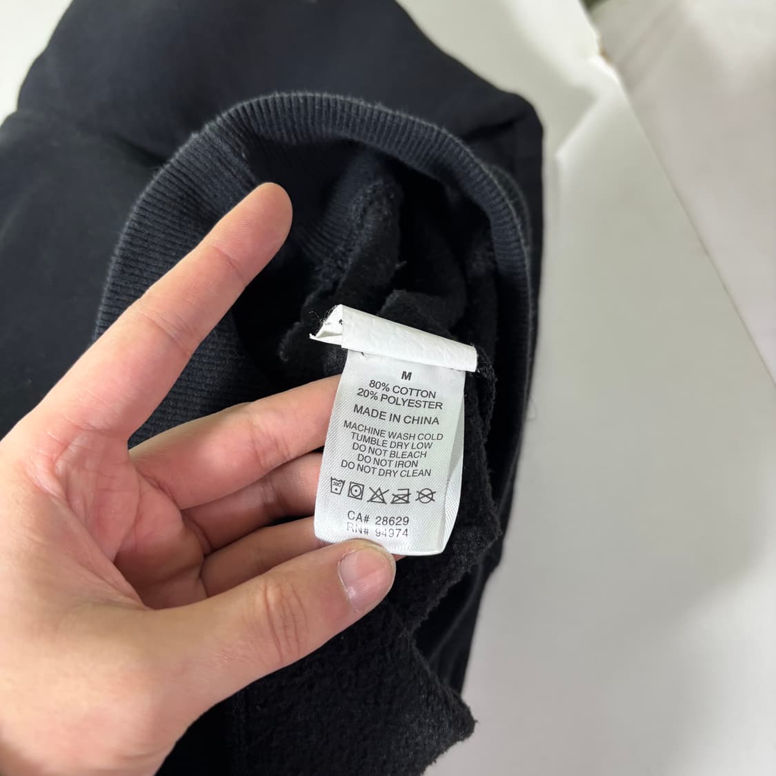 M 스투시 블랙 백로고 맨투맨 상품이미지5