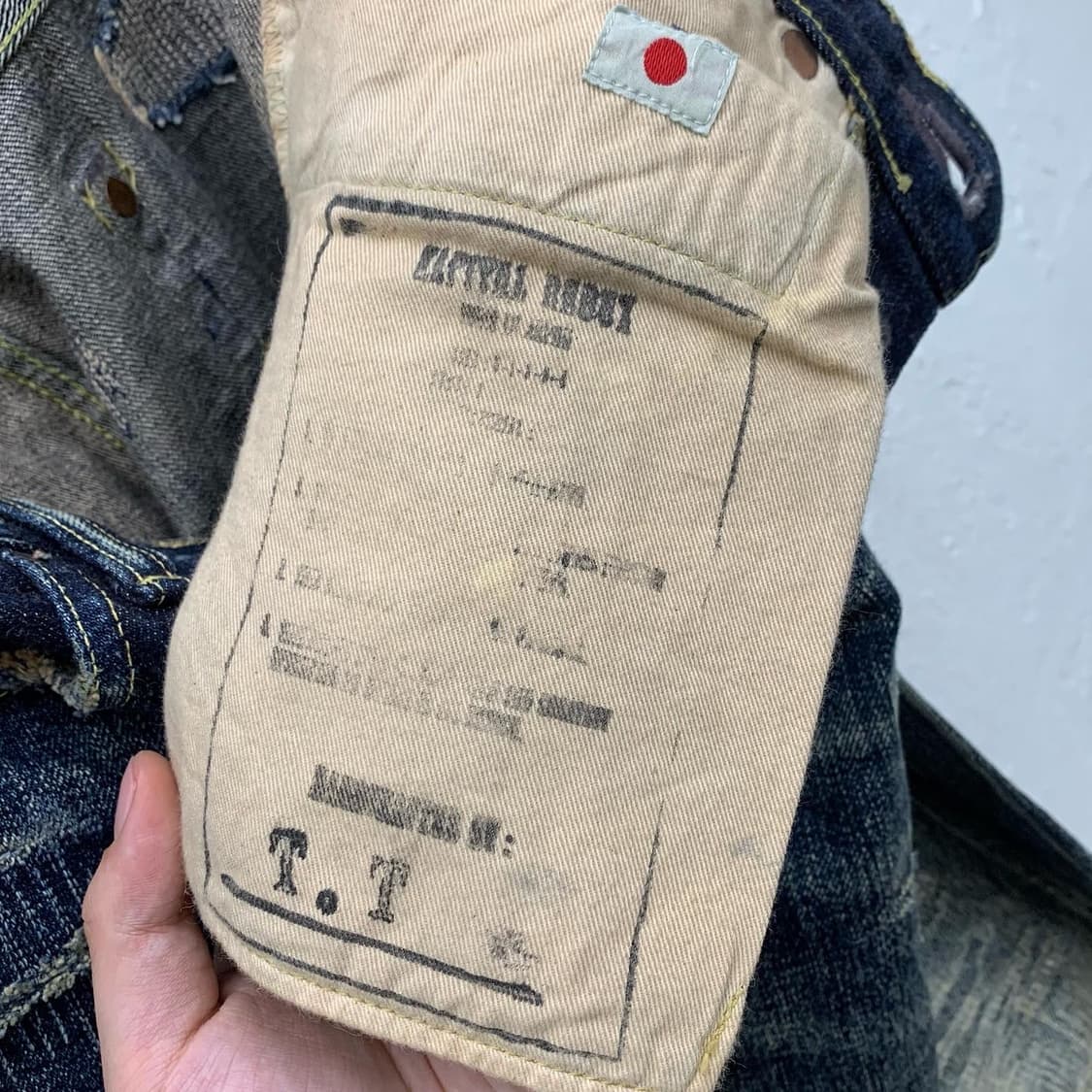 캐피탈 진청 디스트레스 워시드 데님팬츠  상품이미지8