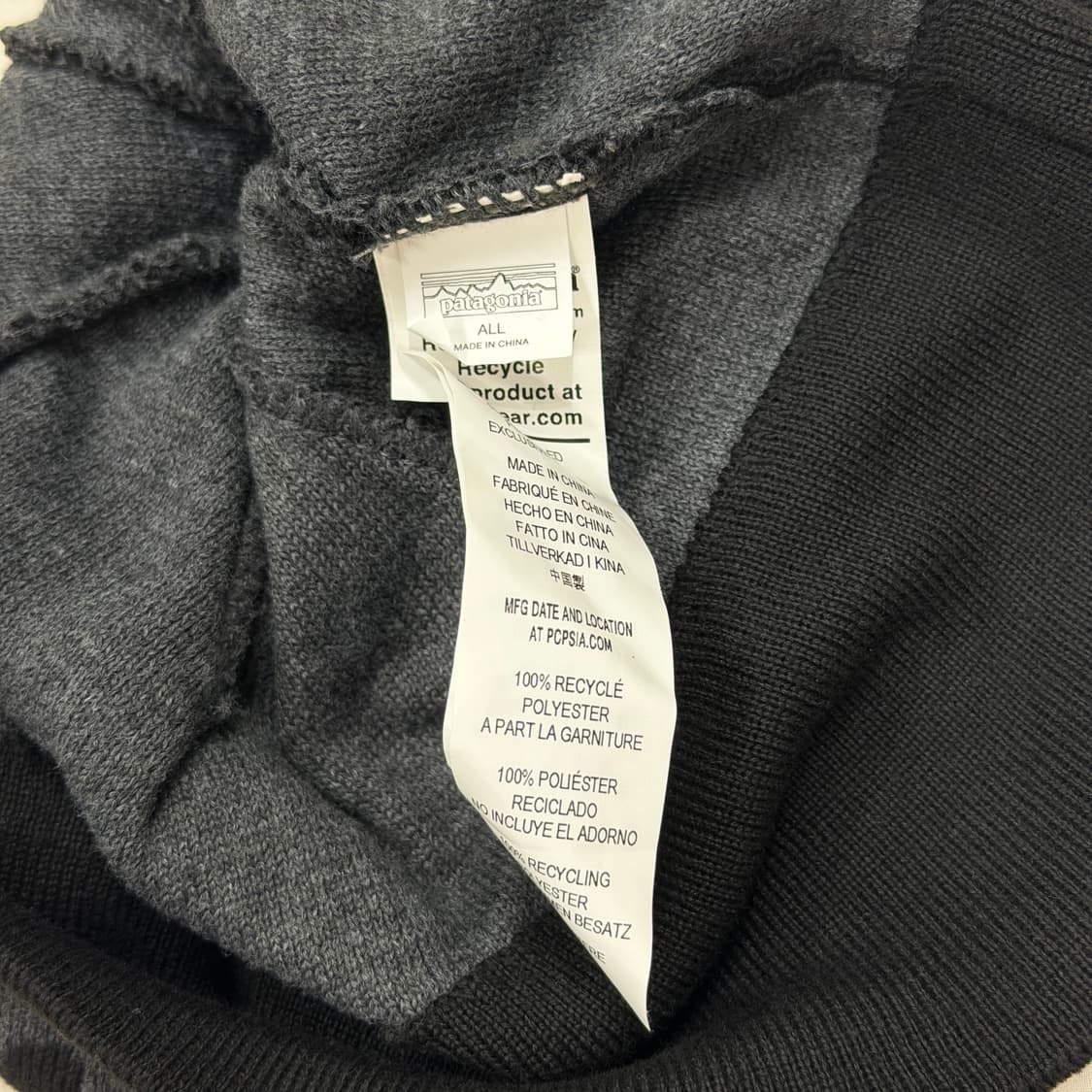 파타고니아 스펠로고 비니 모자 블랙 상품이미지4