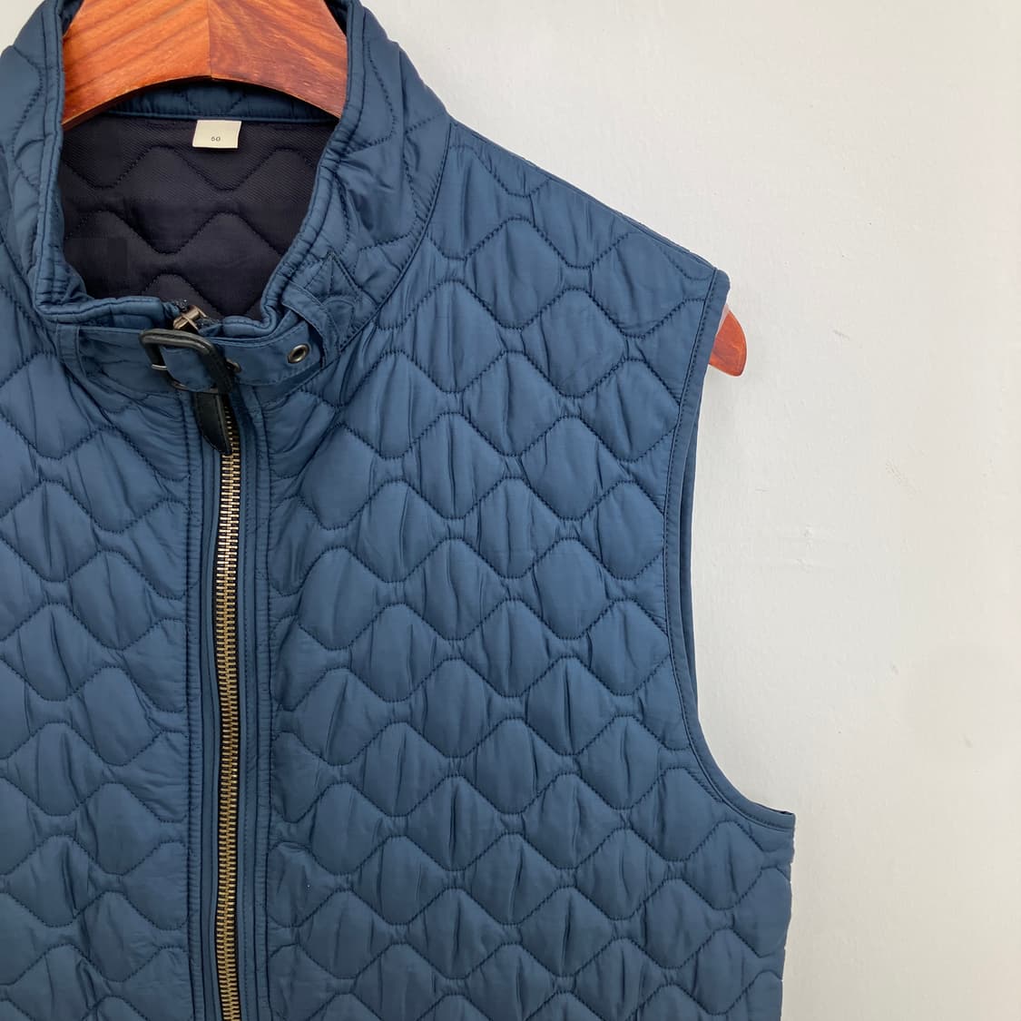 버버리 퀄팅 네이비 질레 집업 베스트 조끼 상품이미지2