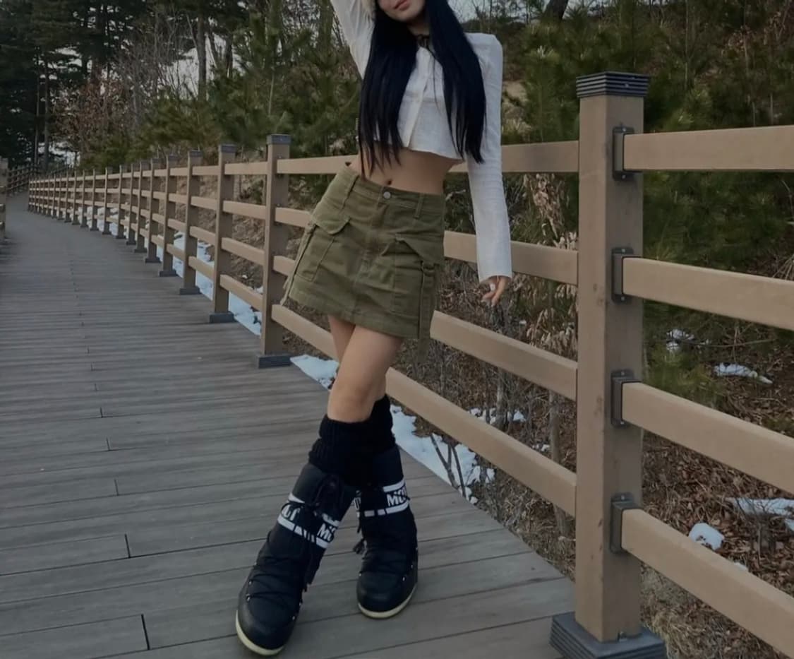 [새상품] 힙한 무드 가득! 사이다(CIDER) 카고 포켓 미니스커트 ( 상품이미지7