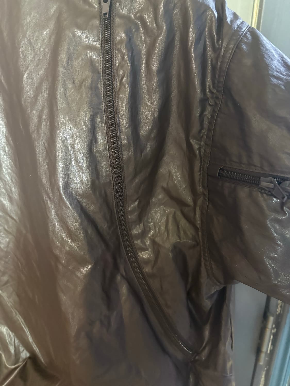 Coor 멀티 집업 레더 자켓 (M) 상품이미지5