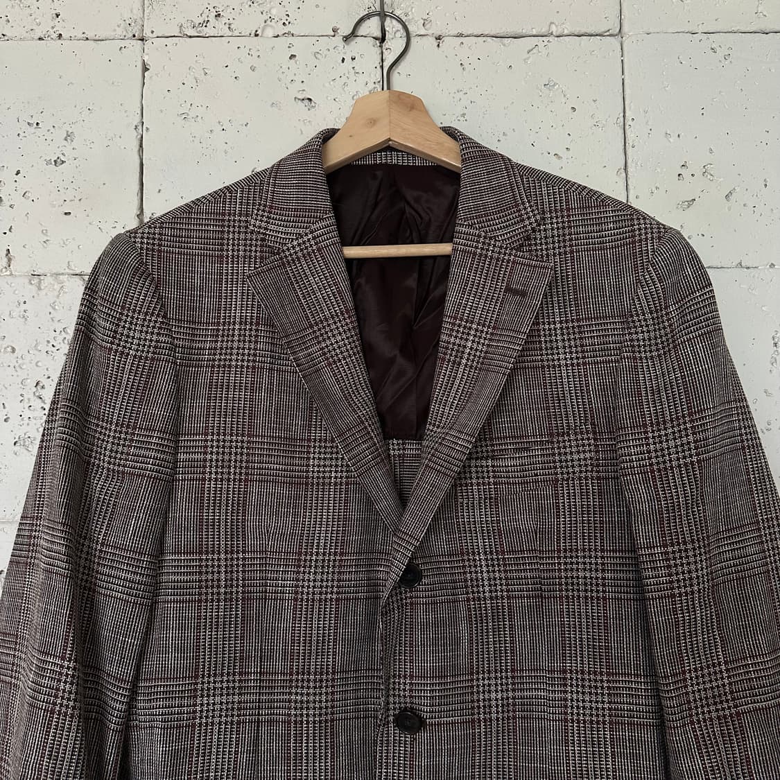 50 맨온더분 체크 블레이저 상품이미지2