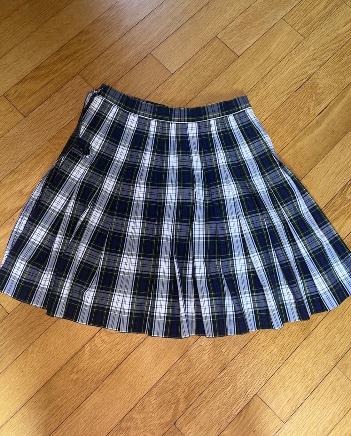빈티지 체크스커트 미디스커트 상품이미지1