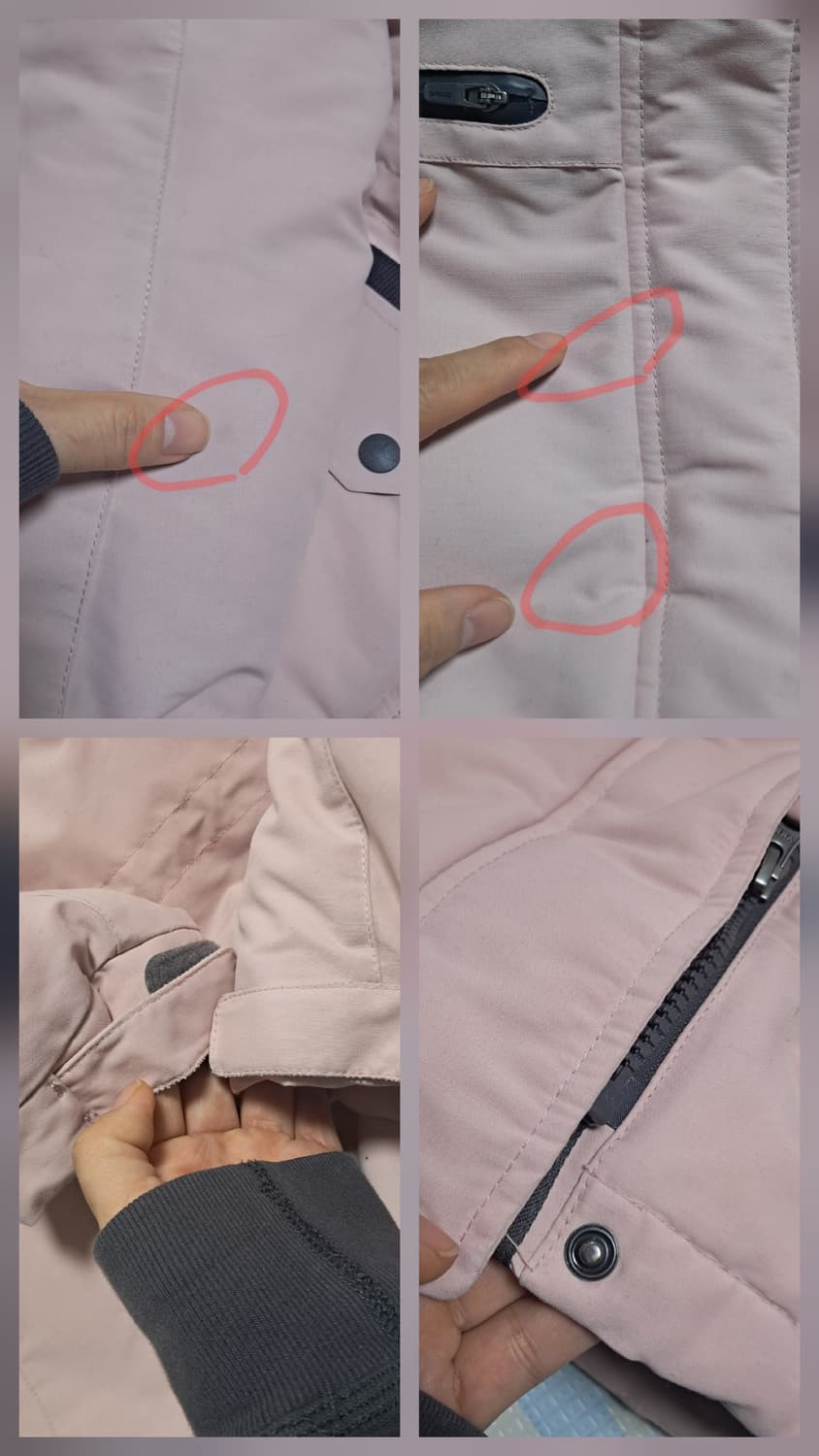 네파 핑크 구스 패딩 다운  95(약55~66) 상품이미지10