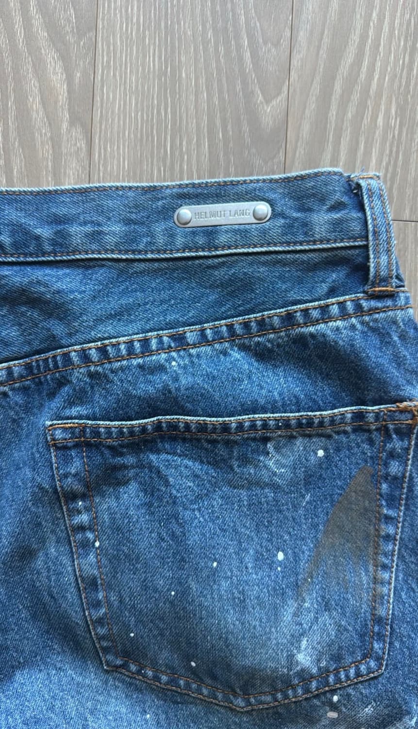 헬무트랭 와이드 레그 페인팅 데님 진 상품이미지4