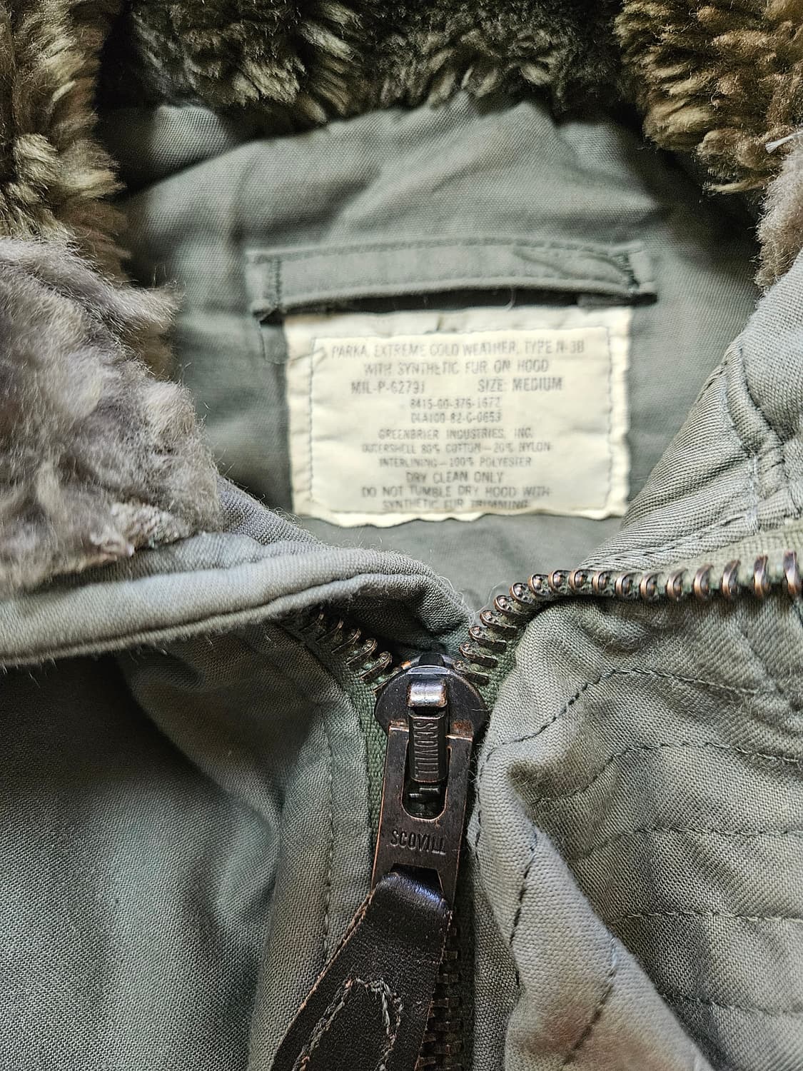 80s Us 미군 og n3b 콜드파카 M 사이즈  상품이미지4