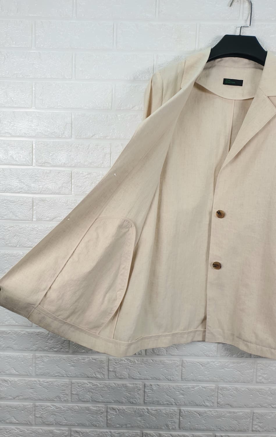 [90]베네통 린넨 자켓 상품이미지5