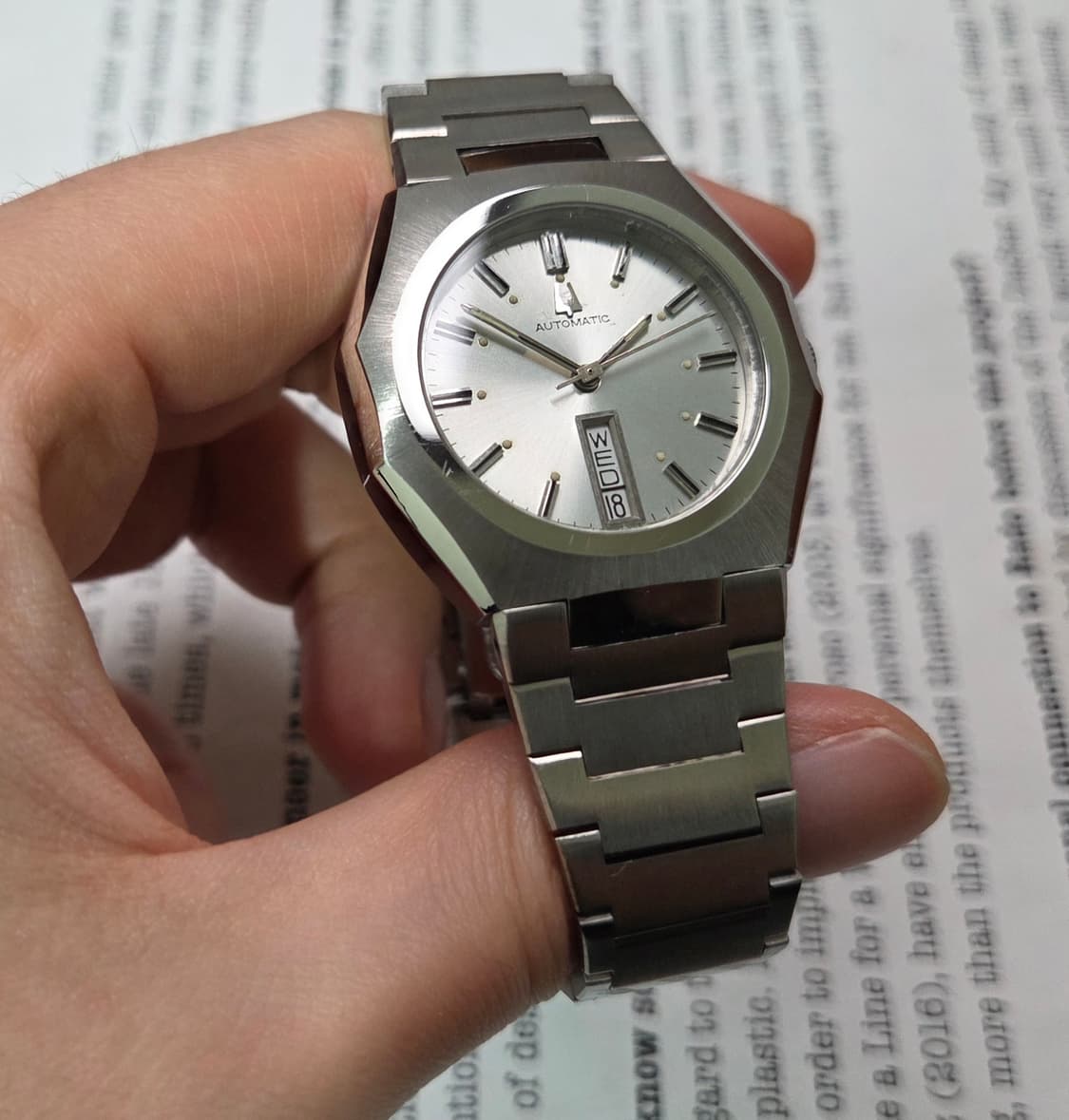 빈티지 부로바 옥타 순정 실버판 데이데이트 오토매틱 뻐뻐시 브슬 ver. 상품이미지4