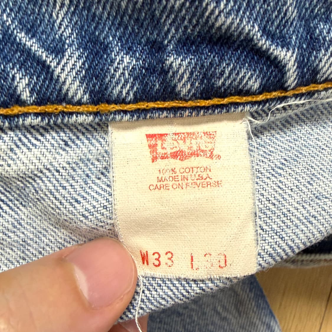 90's USA Made 리바이스 517 오렌지 탭 33/30 상품이미지5