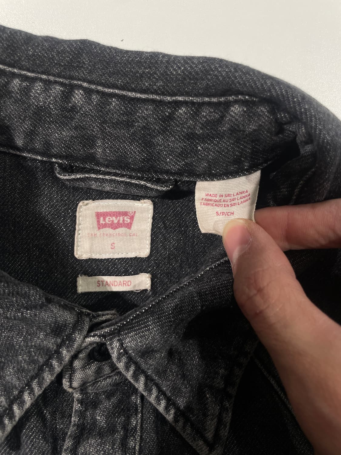 리바이스 레드탭 흑청 스탠다드 웨스턴 데님 셔츠 상품이미지7