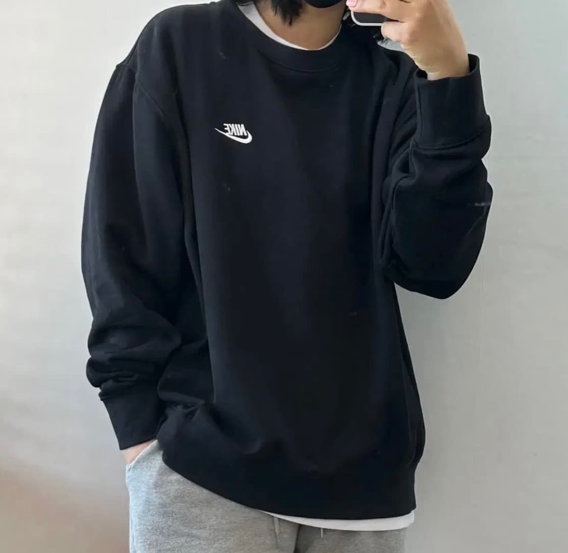 [XL] Nike 나이키 베이직 블랙 라운드 맨투맨 상품이미지3