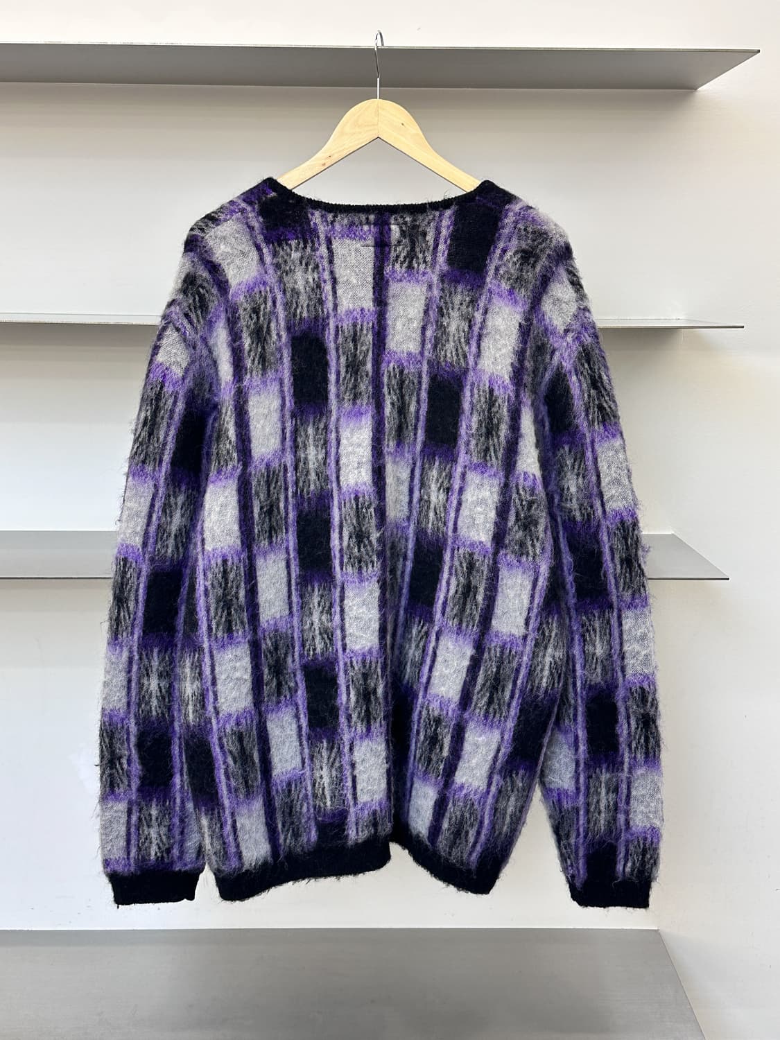 빔즈+ 더블 자카드 체크 가디건 상품이미지3