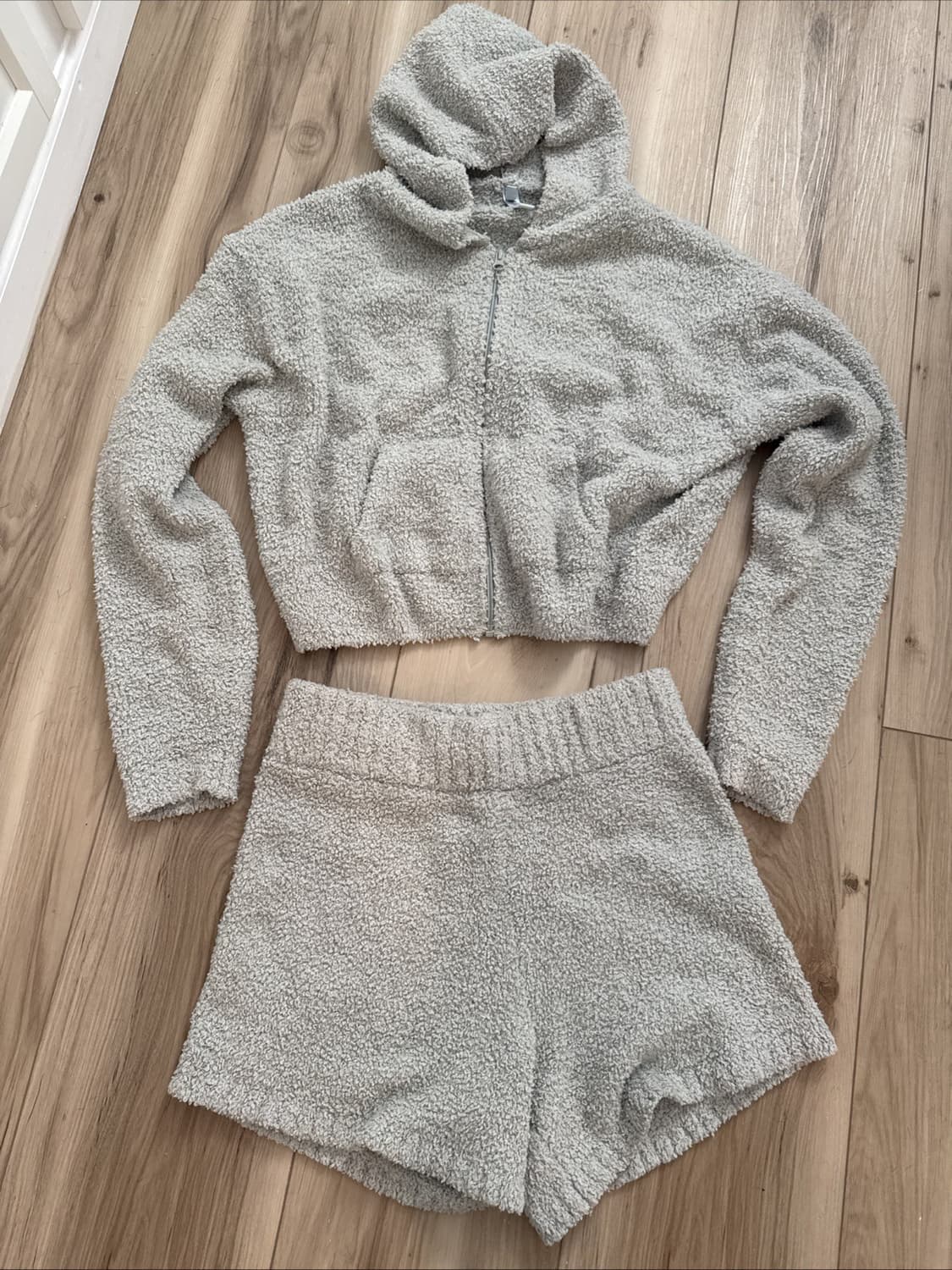 스킴스 코지 니트 쉐르파 후드집업, 팬츠 세트 상품이미지1