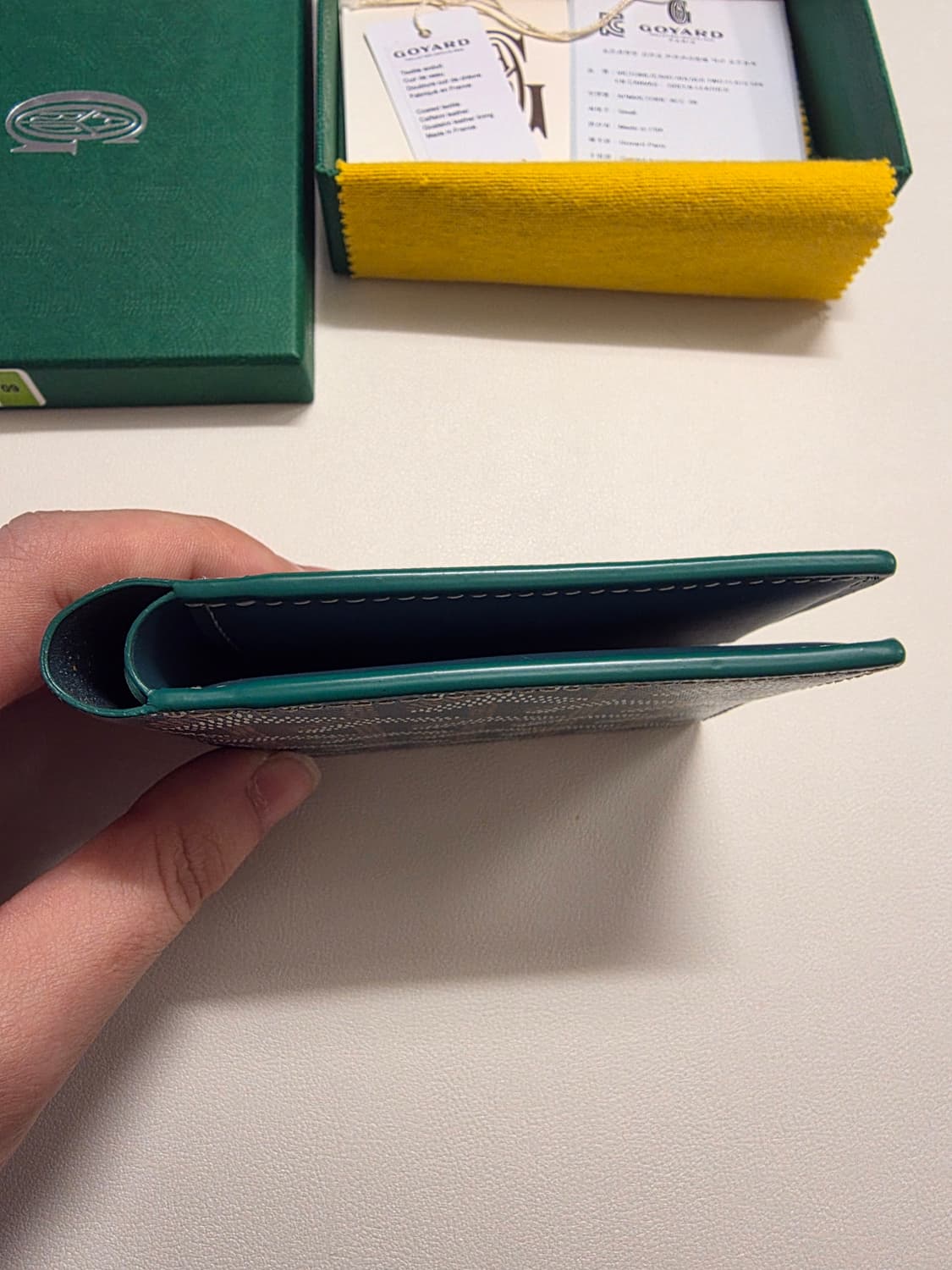 [구매1달] 고야드 빅투아르 반지갑 그린 풀박스 상품이미지8