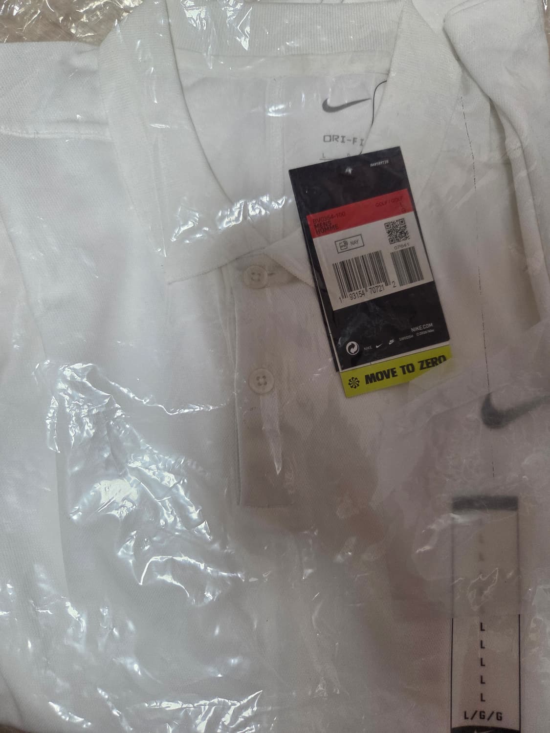 (애슬러정품)나이키 드라이핏 빅토리 폴로셔츠 L 화이트 상품이미지6