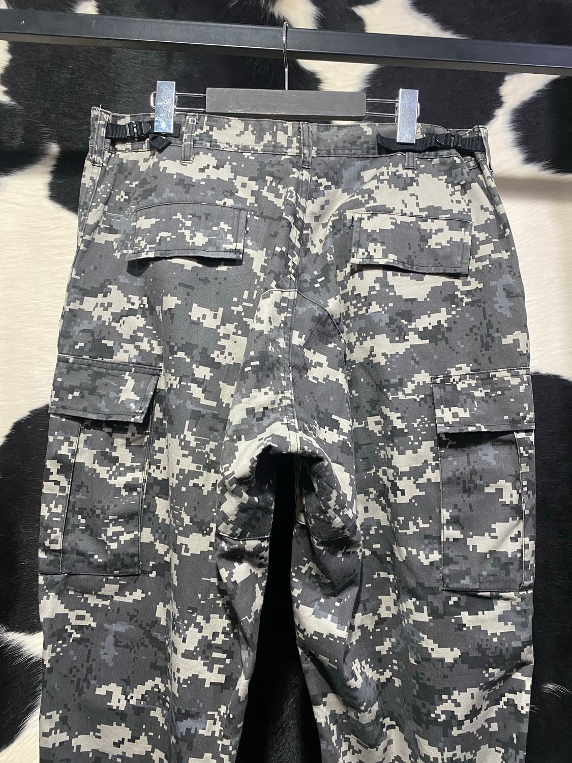 Japanese vtg 핀턱 디테일 카모 카고팬츠 상품이미지8