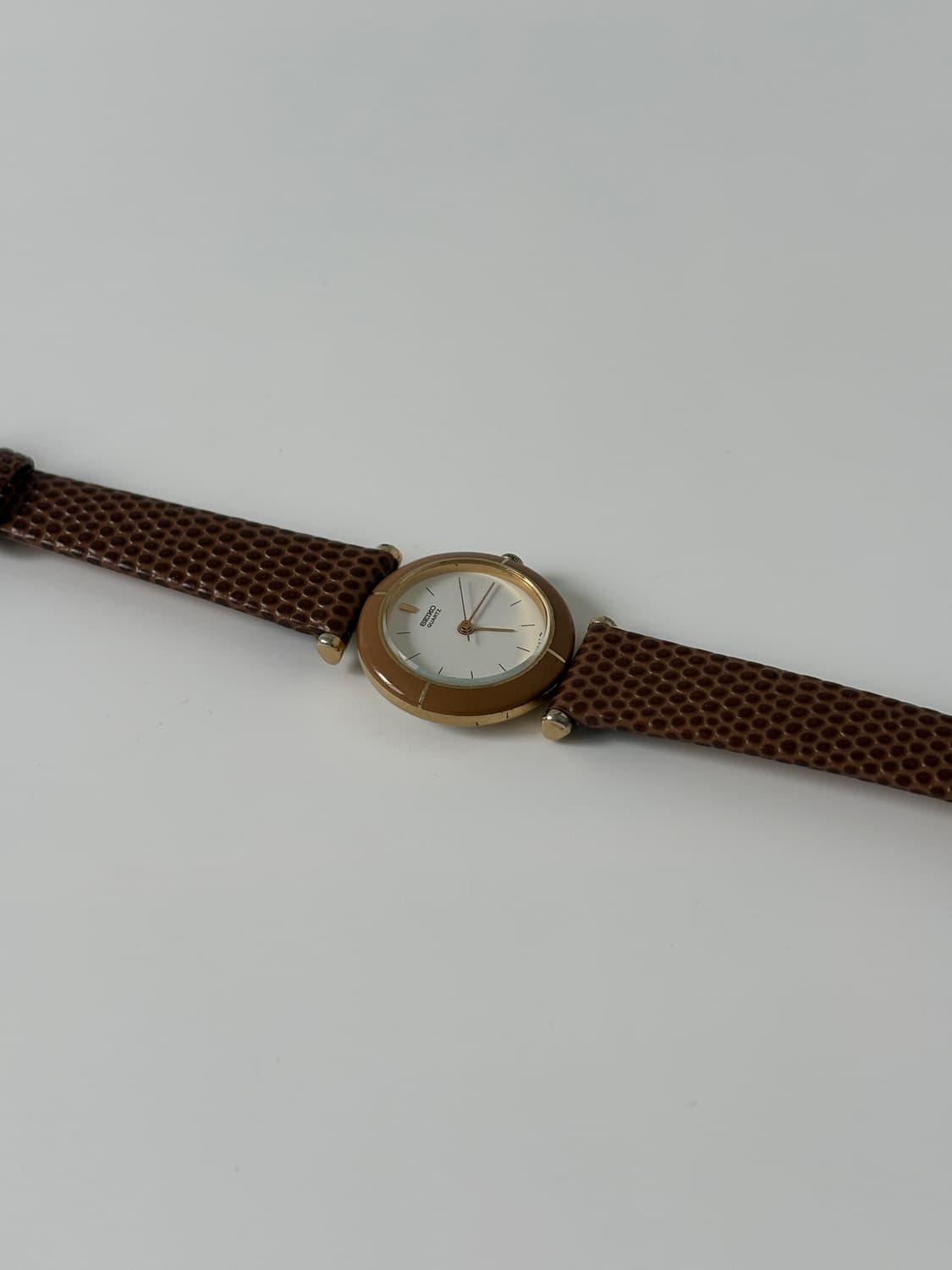 1980s Light Brown Bezel Ladies Quartz 상품이미지6