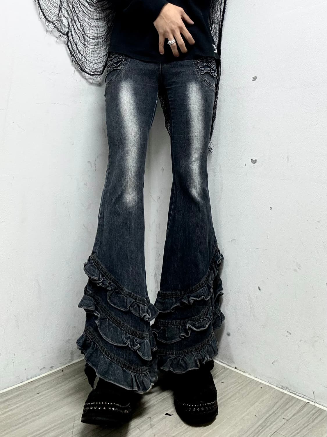 [Dreamkey]2000s Rare Design Frill Flared 상품이미지3