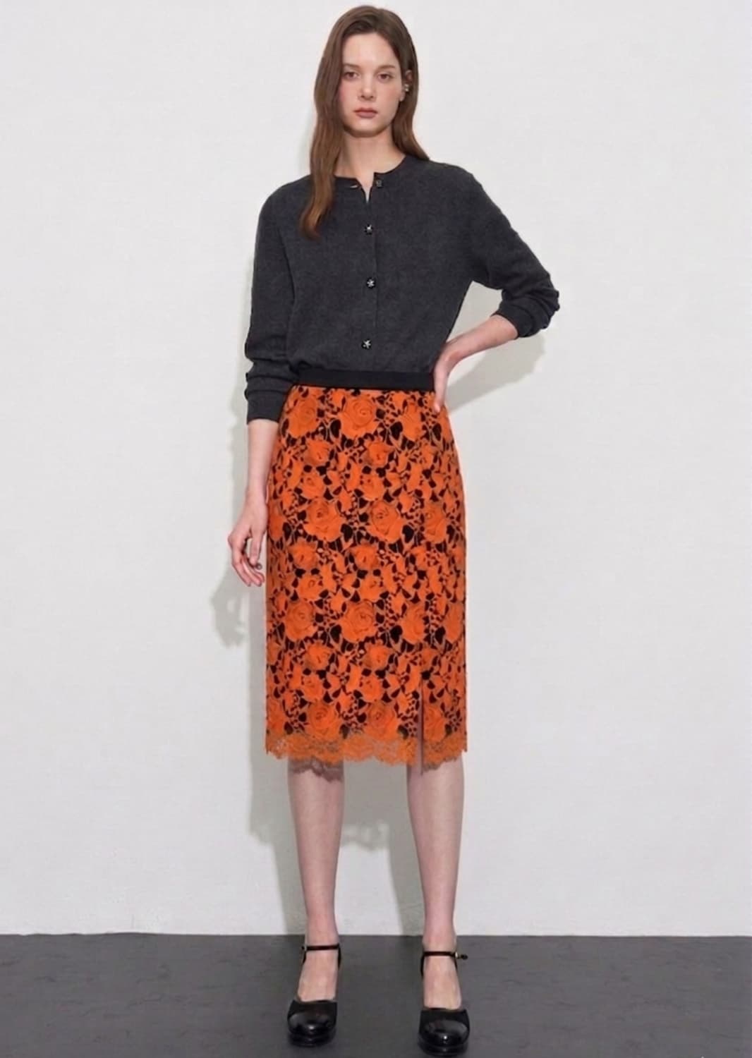 MSGM 레이스자수 하이웨스트 스커트 44사이즈 상품이미지1