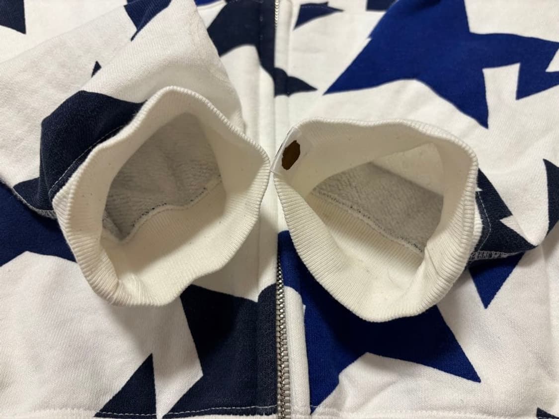 베이프 스타 패턴 샤크 후드 집업 상품이미지2