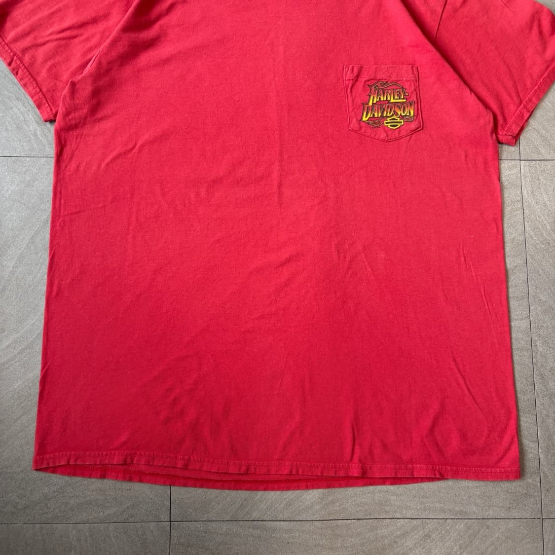 할리데이비슨 정품 레드 반팔 티셔츠 반팔티 상품이미지4