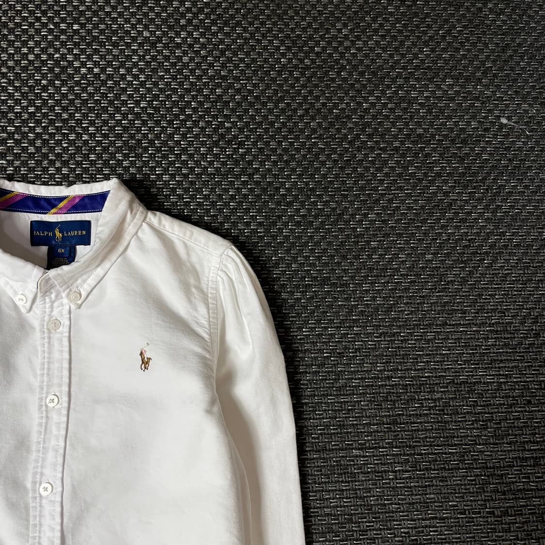 폴로랄프로렌 키즈 화이트 클래식 긴팔 셔츠 6X 상품이미지3