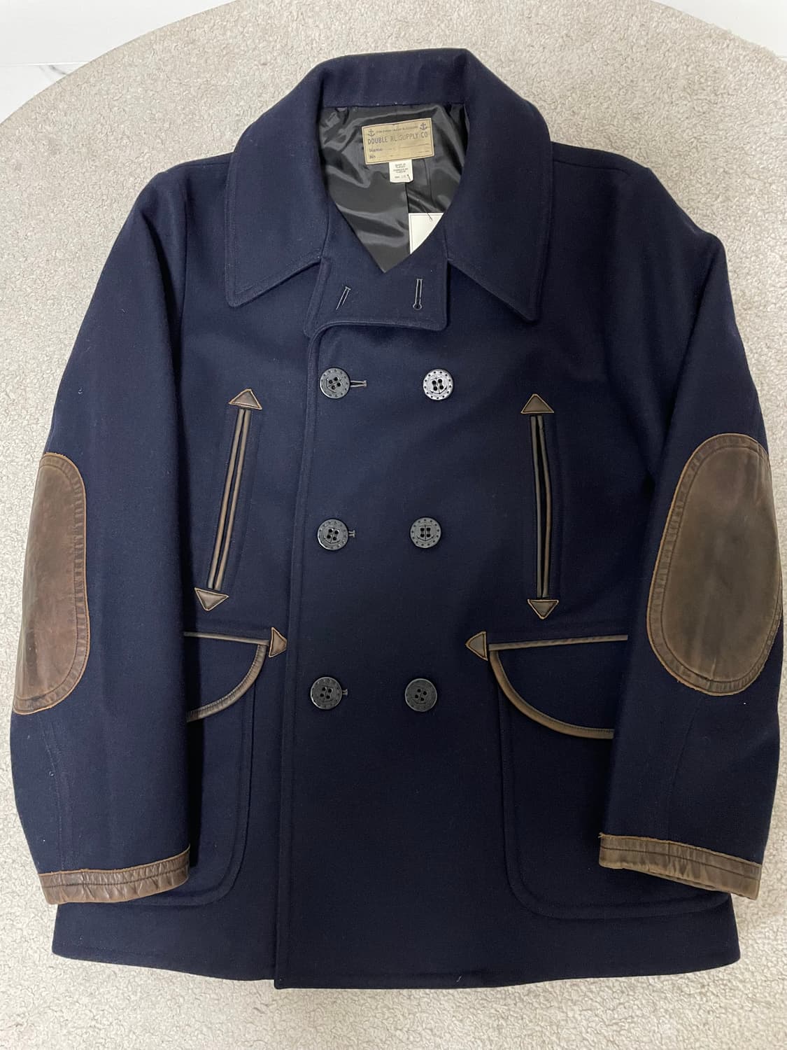 RRL 더블알엘 가죽 트림 피코트 L 사이즈 상품이미지3