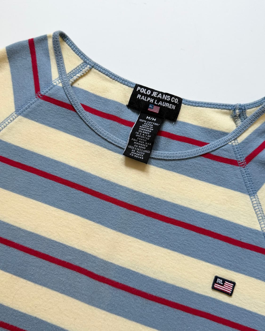 Polo 폴로 랄프로렌 진스 레드-스카이블루 스트라이프 티셔츠  상품이미지5